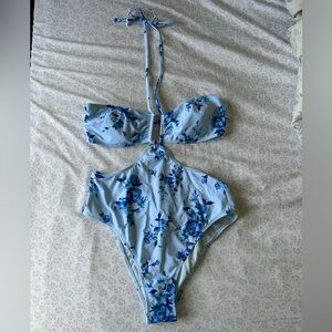 Cupshe Blue Rose One Piece Bathing Suit U Wire